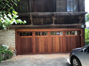 Amarr Design Custom Wooden Door (Sapele Mahogany with Clear Glass)