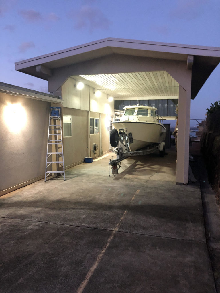 126 x 109 Boat garage in Pearl City Oahu Garage 